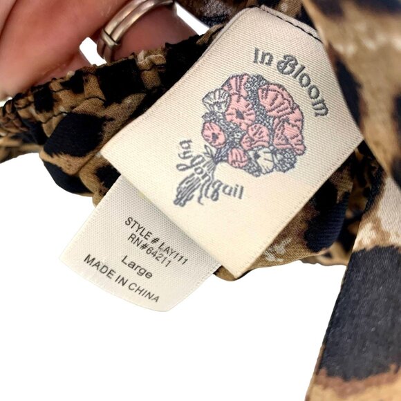 In Bloom L T-Back Chiffon Tank Top Animal Print Scoop Neck Sleeveless Tulip Back - Picture 6 of 11